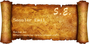 Sessler Emil névjegykártya